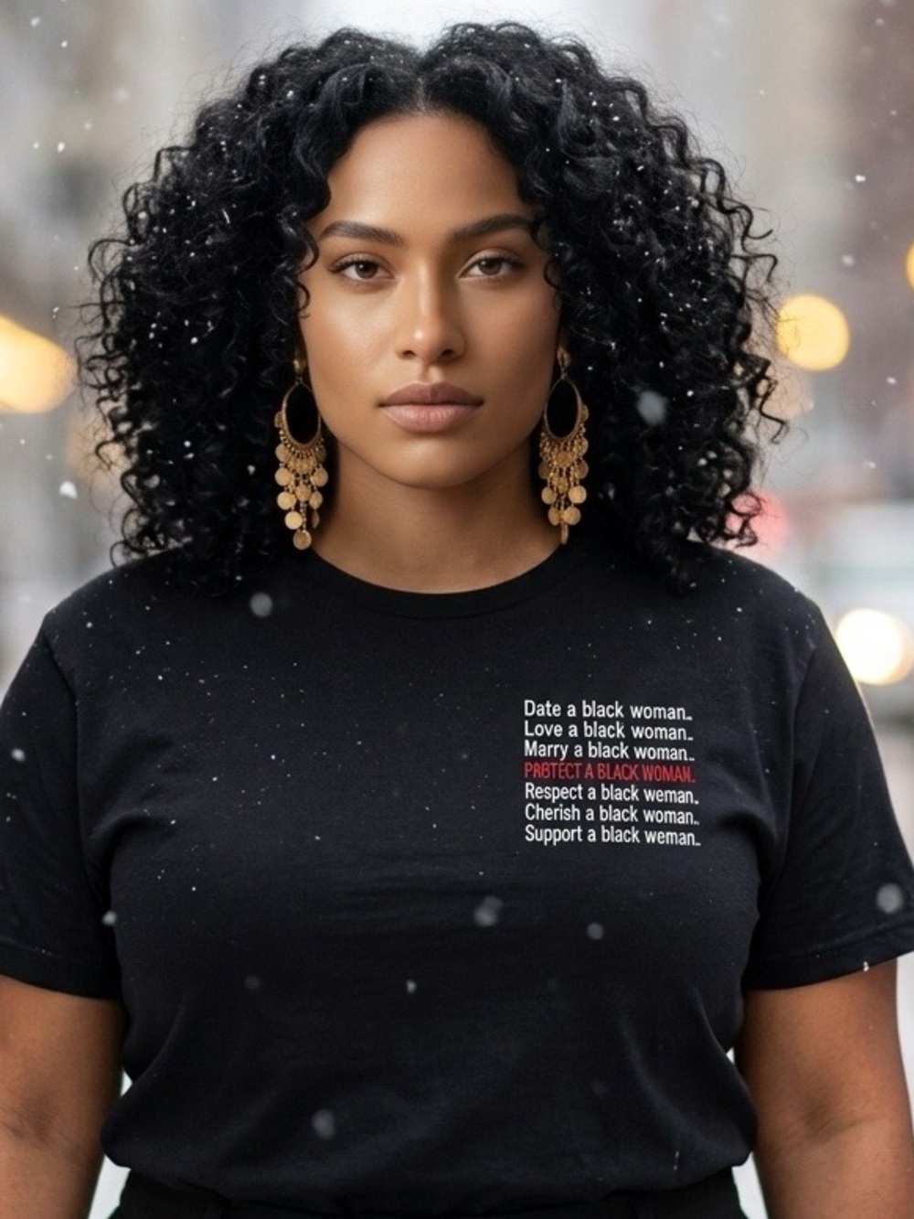 BLACK WOMAN Statement Graphic Tee - Support Black Women